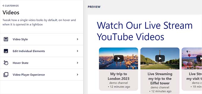 Customize YouTube feed header